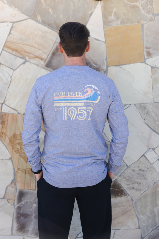 Mens Long Sleeve Retro Wave Tee